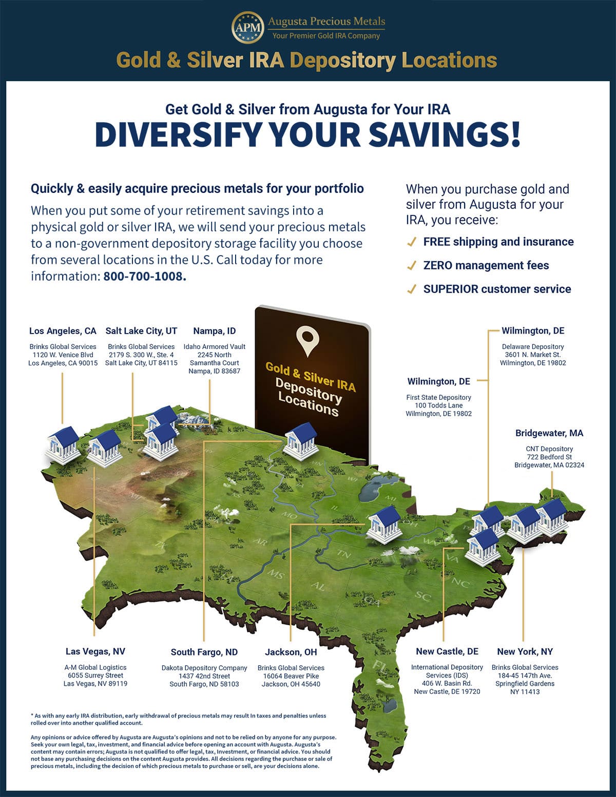 map of augusta precious metals secure storage locations